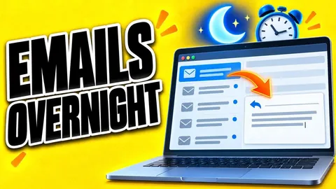 The upload's thumbnail. It reads: EMAILS OVERNIGHT.